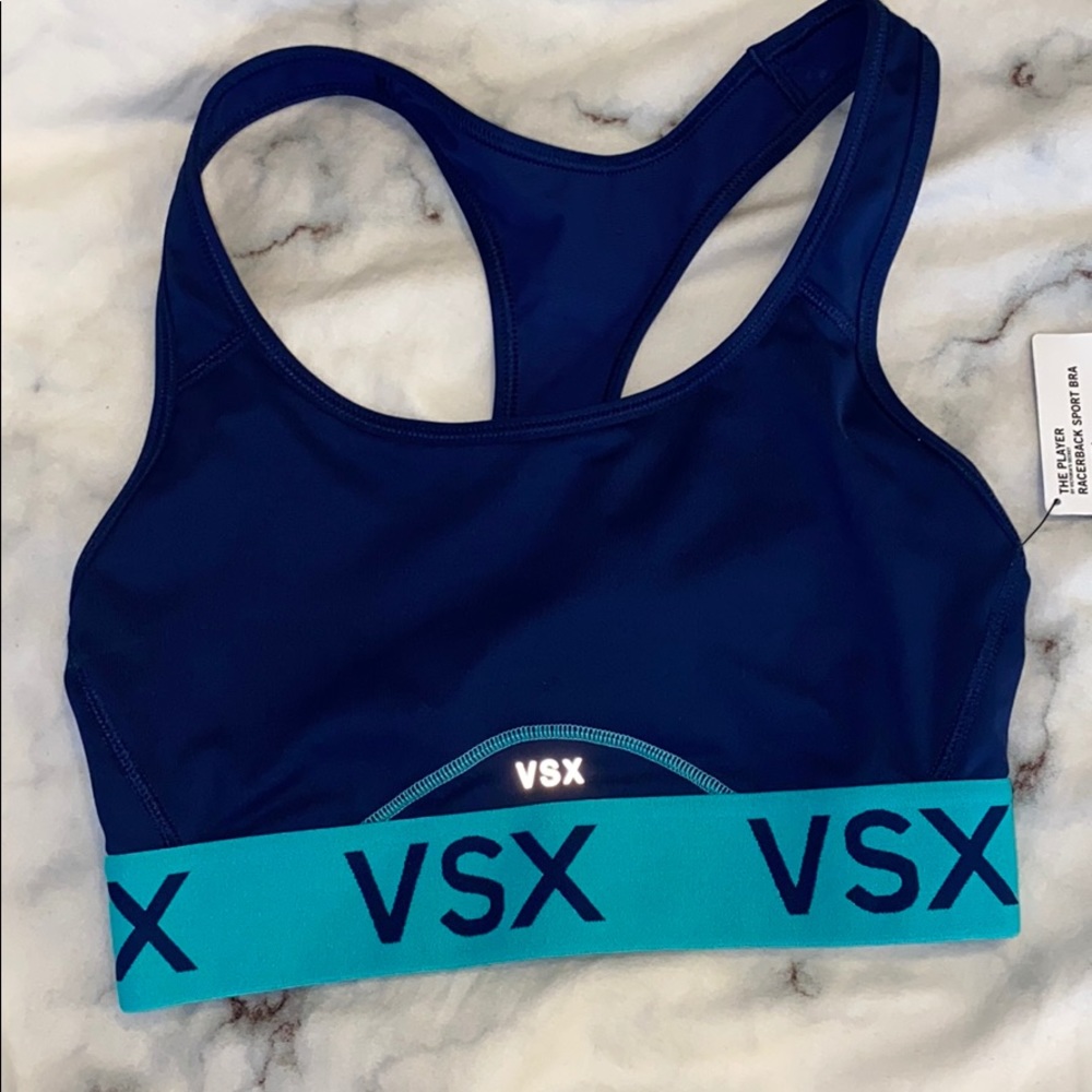 Victoria Secret Navy blue and Turquoise sports bra